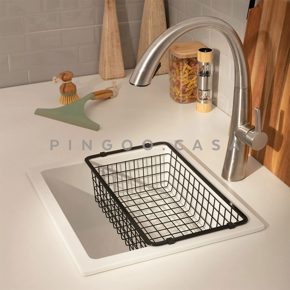 Cuba Gourmet para Cozinha com Acessórios Quartzo 40x44cm Macuxi Pingoo.casa - Branco Cuba Gourmet para Cozinha com Acessórios Quartzo 40x44cm Macuxi Pingoo.casa - Branco
