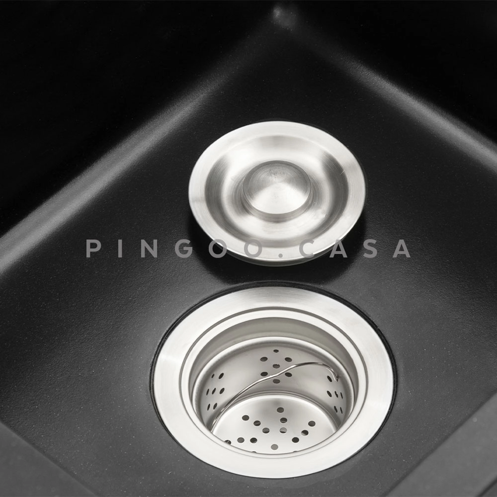 Cuba Gourmet para Cozinha com Acessórios Quartzo 40x44cm Macuxi Pingoo.casa - Preto Cuba Gourmet para Cozinha com Acessórios Quartzo 40x44cm Macuxi Pingoo.casa - Preto