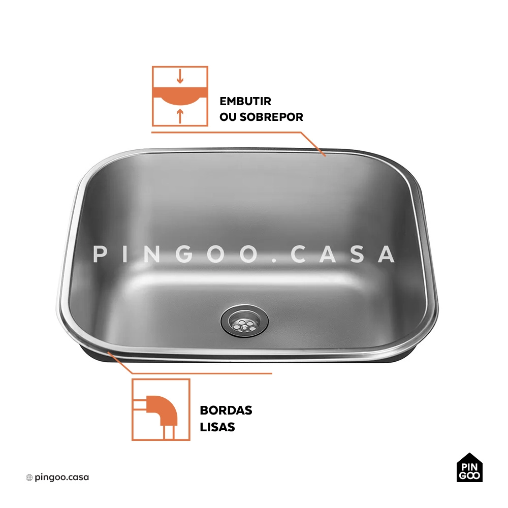 Kit Tanque Aço Inox Atikum e Cuba Para Cozinha Nawa Pingoo.casa Kit Tanque Aço Inox Atikum e Cuba Para Cozinha Nawa Pingoo.casa