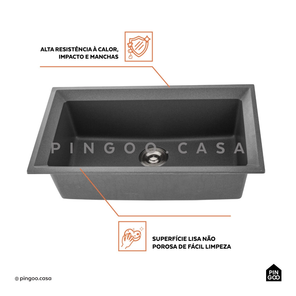Cuba Para Cozinha Gourmet De Quartzo Com Acessórios Zoró Pingoo.casa - Cinza Cuba Para Cozinha Gourmet De Quartzo Com Acessórios Zoró Pingoo.casa - Cinza