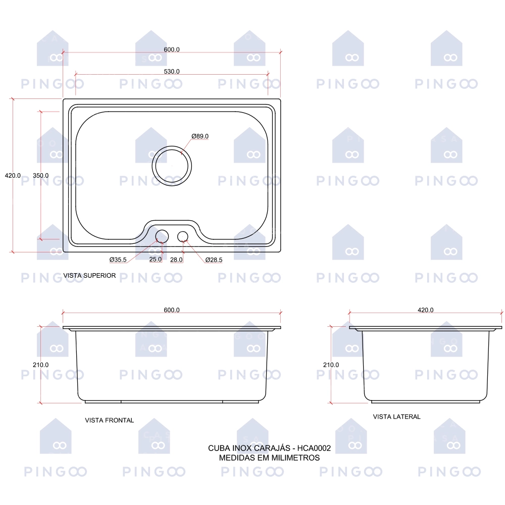 Cuba para Cozinha Pia Inox Com Acessórios Tábua e Lixeira Carajás Preta e Torneira Gourmet Monocomando Munim Pingoo.casa