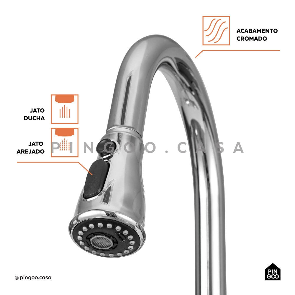 Cuba para Cozinha Tukano e Torneira Misturador Duplo Comando Içá Aço Inox - Prata Cuba para Cozinha Tukano e Torneira Misturador Duplo Comando Içá Aço Inox - Prata