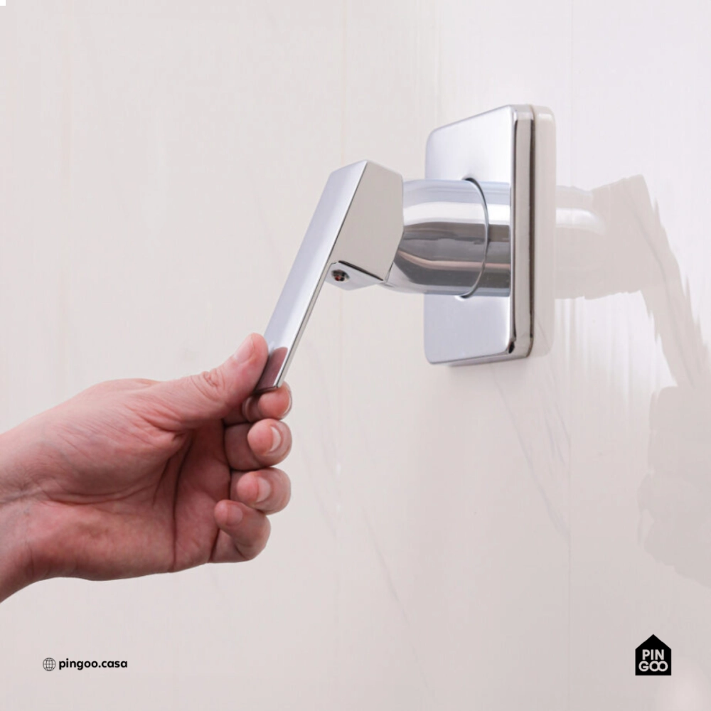 Acabamento de Misturador Monocomando para Banheiro Oiapoque Pingoo.casa - Prata