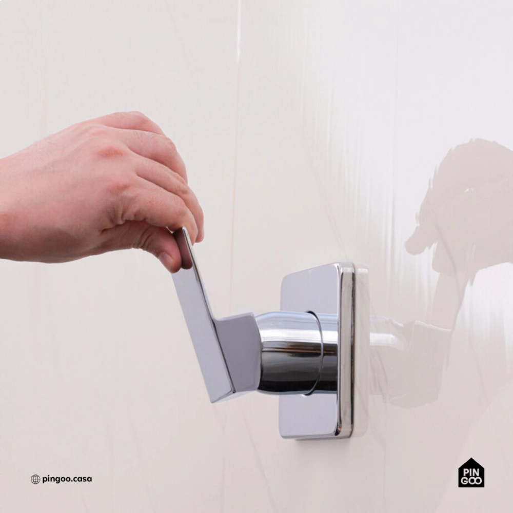 Acabamento de Misturador Monocomando para Banheiro Oiapoque Pingoo.casa - Prata