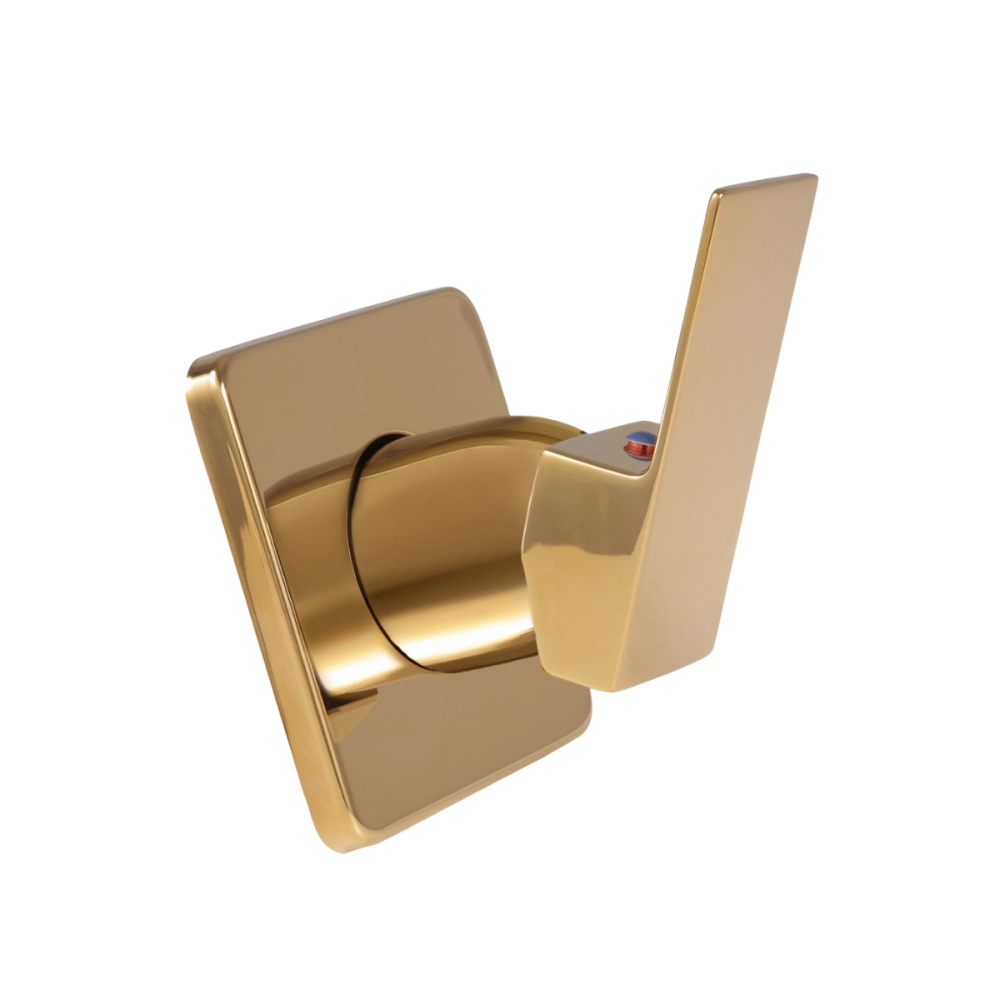 Acabamento de Misturador Monocomando Quadrado para Banheiro Oiapoque Pingoo.casa - Dourado