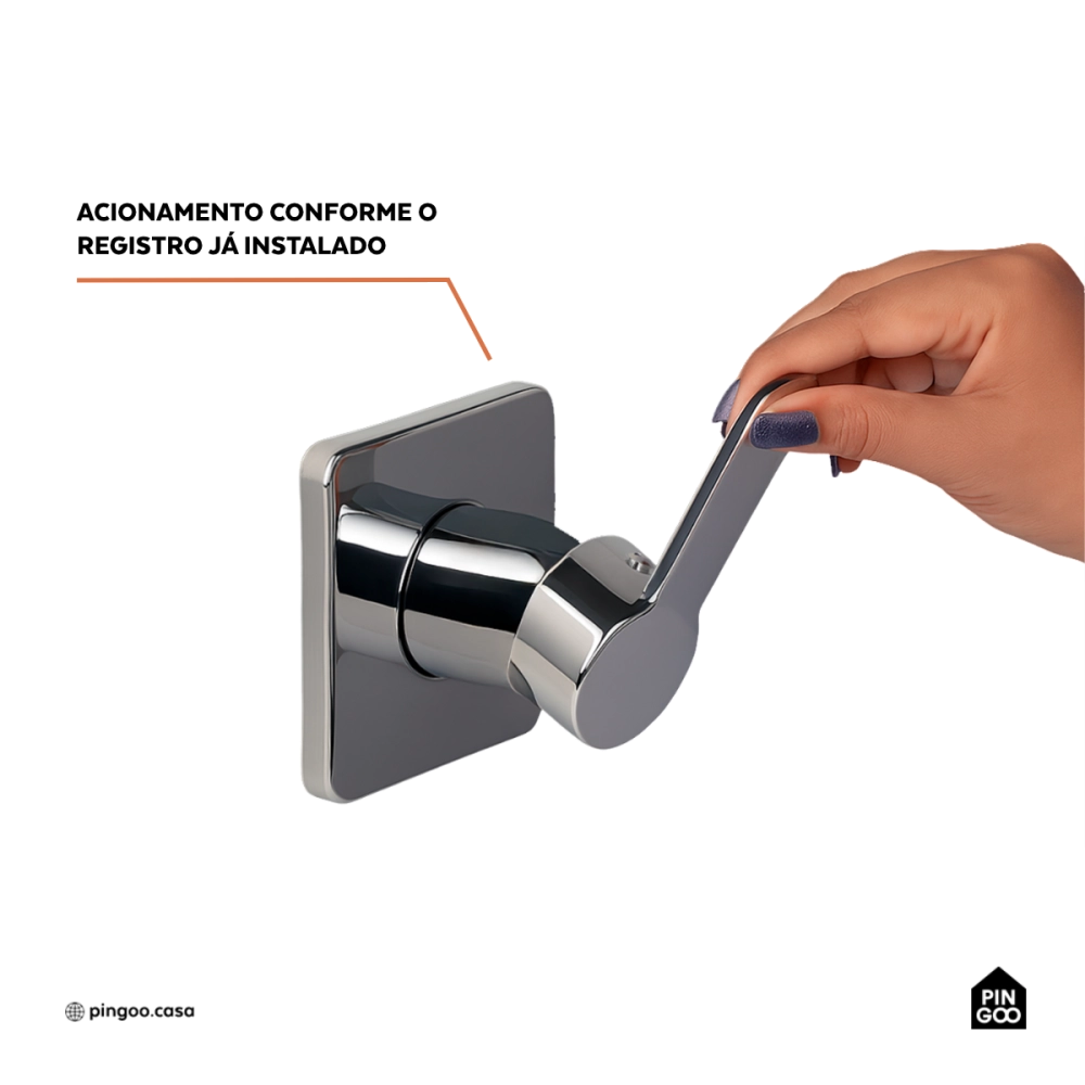 Acabamento de Misturador Monocomando Redondo para Banheiro Guaporé Pingoo.casa - Prata