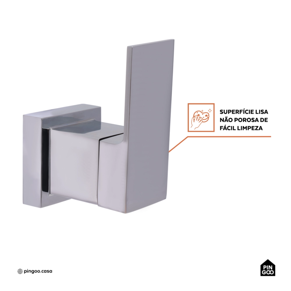 Acabamento de Misturador Monocomando para Banheiro Purangi Pingoo.casa - Prata