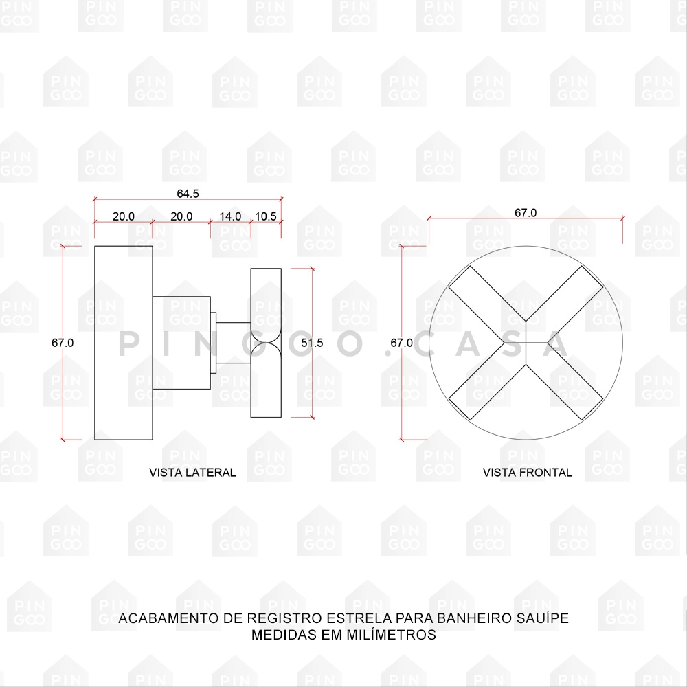 Acabamento De Registro Estrela Para Banheiro Sauípe Dourado Rose