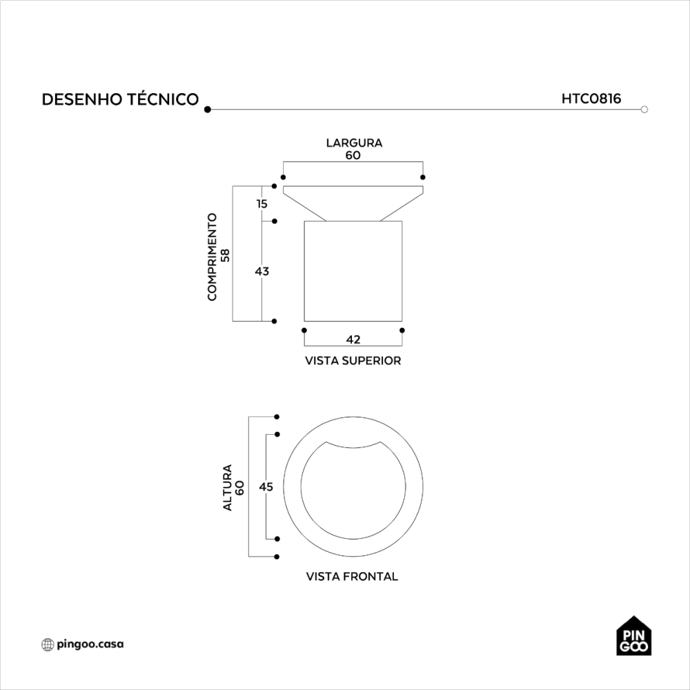 Acabamento de registro redondo Guajará Pingoo.casa - Dourado Rose Acabamento de registro redondo Guajará Pingoo.casa - Dourado Rose