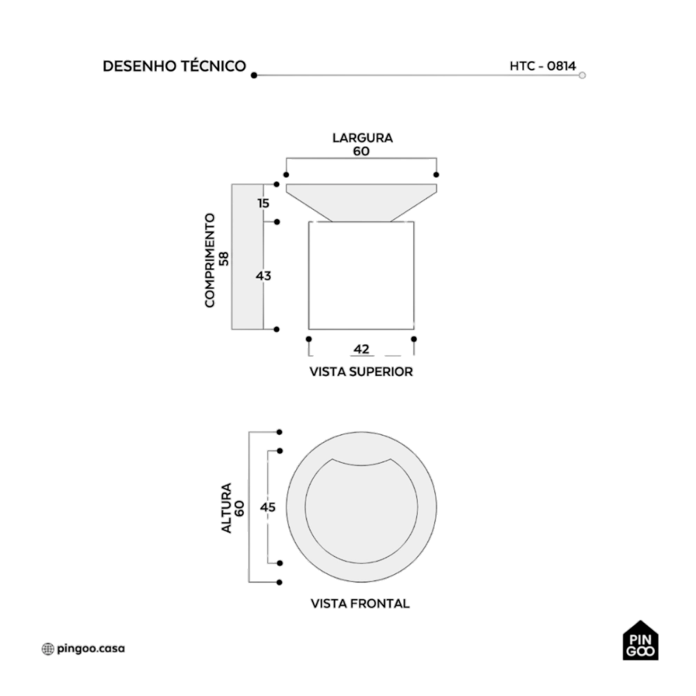 Acabamento de registro redondo Guajará Pingoo.casa - Prata