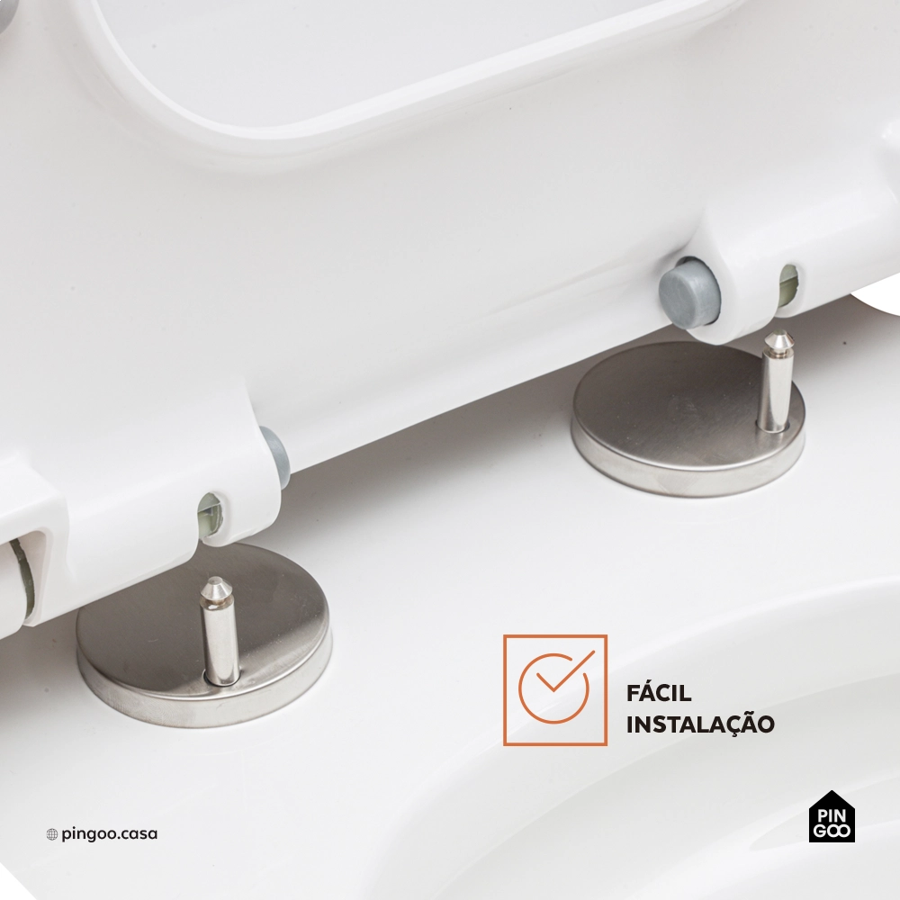 Assento Plástico com Soft Close para Vaso Sanitário Painita - Branco