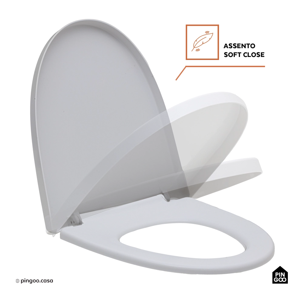 Assento Termofixo com Soft Close para Vaso Sanitário Painita - Branco