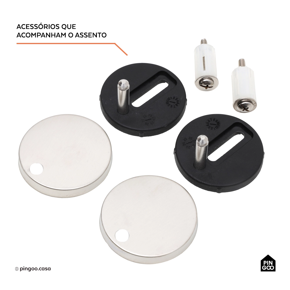 Assento Plástico com Soft Close para Vaso Sanitário Topázio - Branco