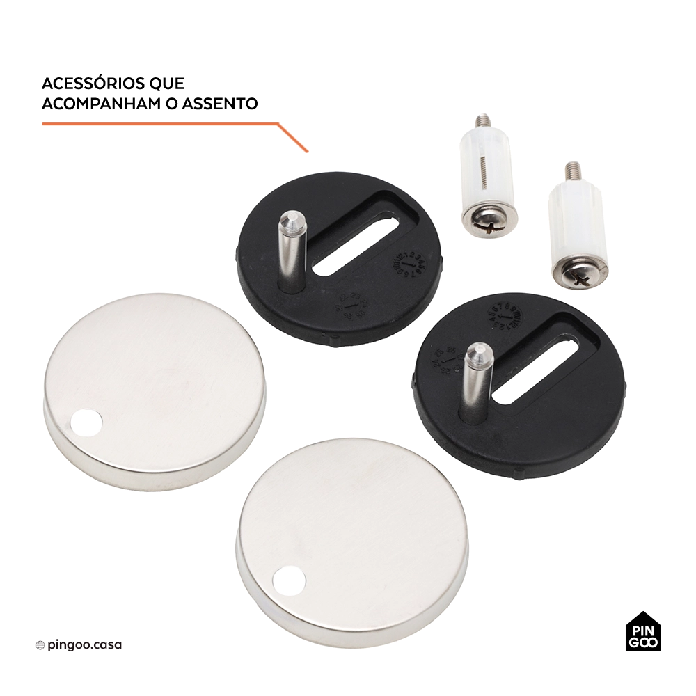 Assento Termofixo com Soft Close para Vaso Sanitário Amazonita - Cinza