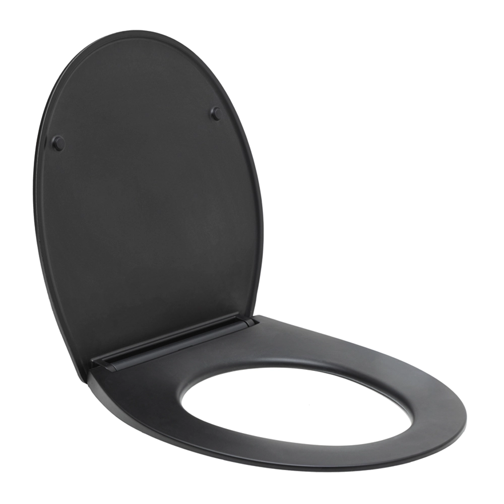 Assento Termofixo com Soft Close para Vaso Sanitário Aquarela - Preto