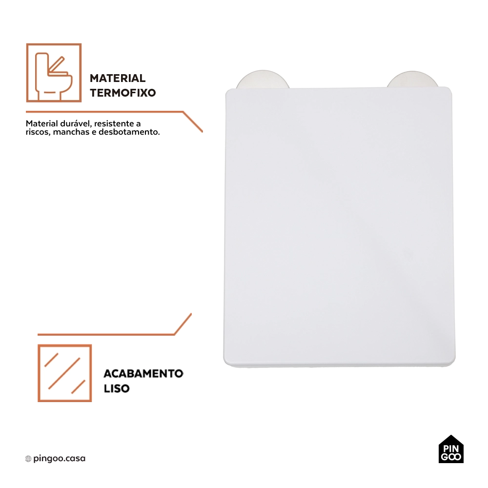 Assento Termofixo com Soft Close para Vaso Sanitário Opala - Branco