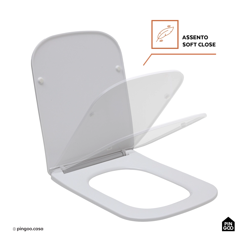 Assento Termofixo com Soft Close para Vaso Sanitário Peridoto - Branco