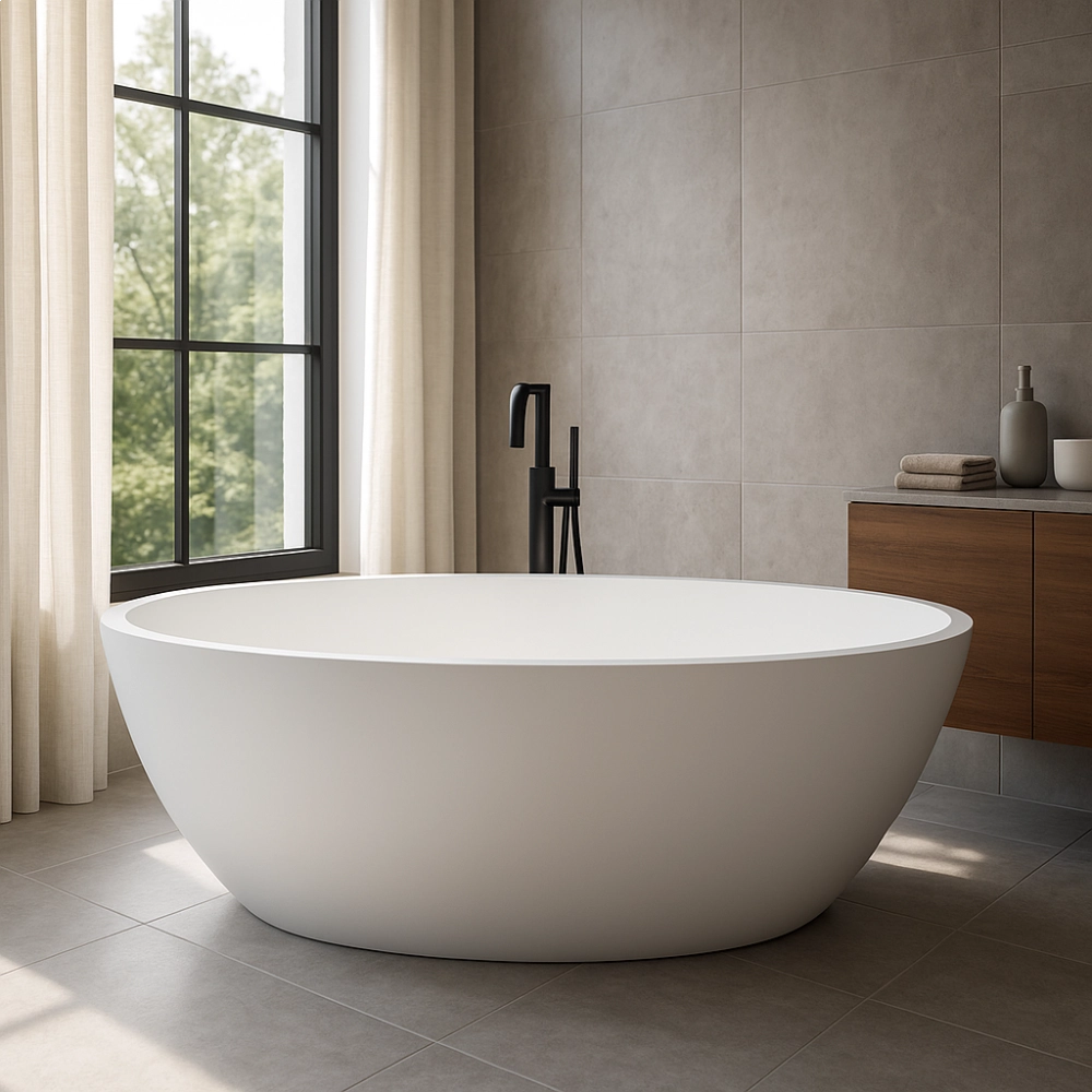 Banheira Freestanding Imersão Acrílico 170 cm Rubi Branco
