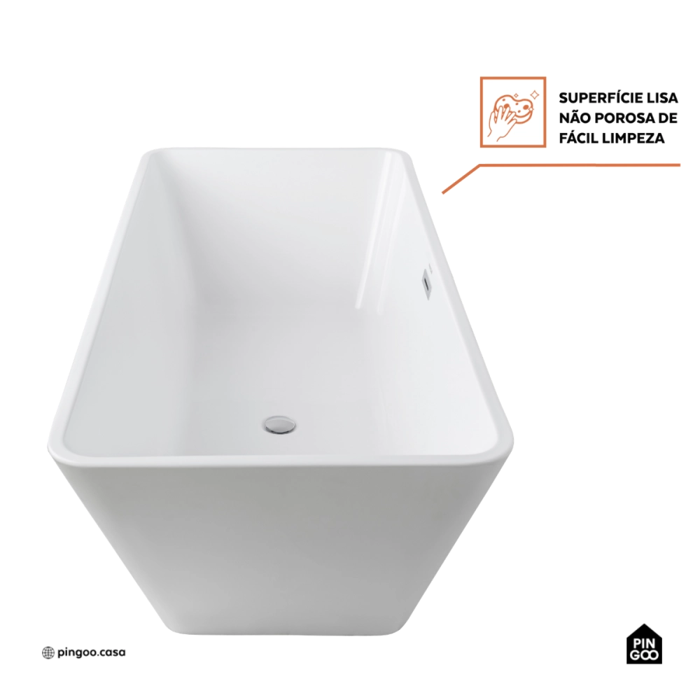 Banheira Freestanding Imersão Ametista Pingoo.casa - Branca