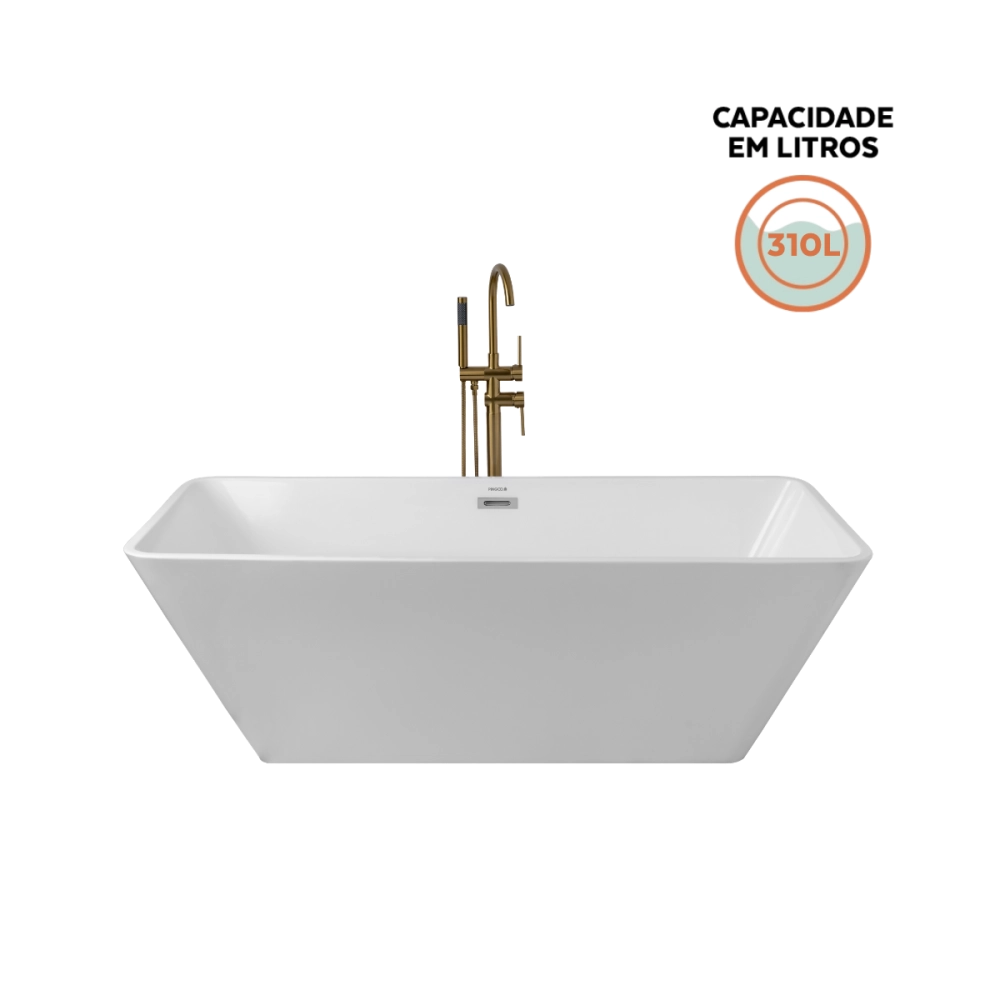 Banheira Freestanding Imersão Ametista Pingoo.casa - Branca