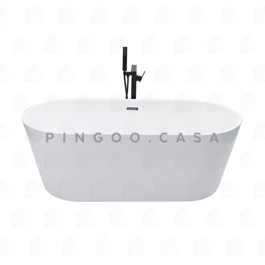 Banheira Freestanding Imersão Acrílico 169 cm Malaquita Branco