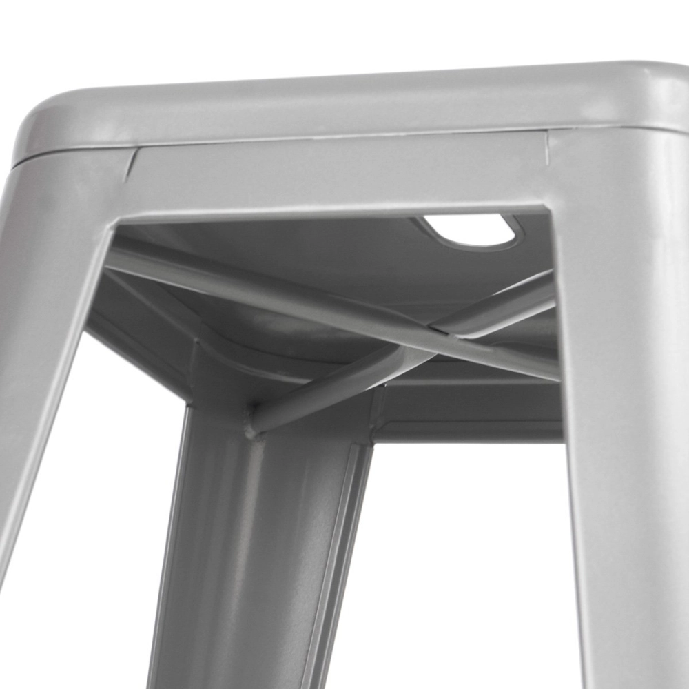 Banqueta alta para bancada Iron Tolix 76 cm - Prata