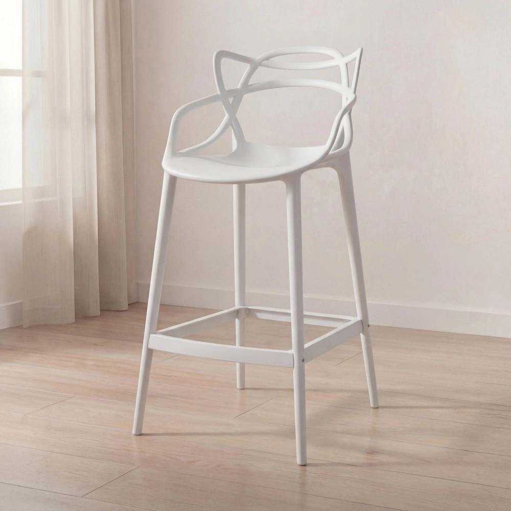 Banqueta alta para bancada Master Allegra em Polipropileno 78 cm - Branco