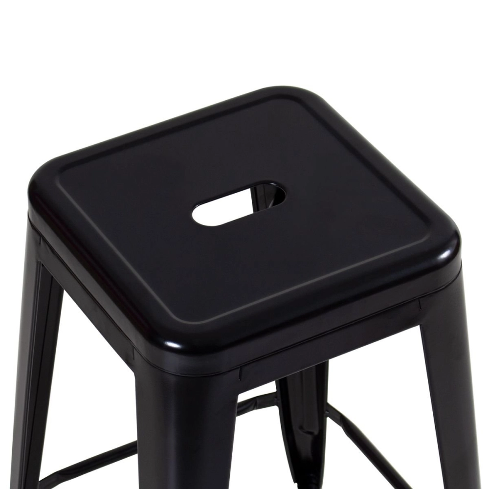 Banqueta média para bancada Iron Tolix 66 cm – Preto