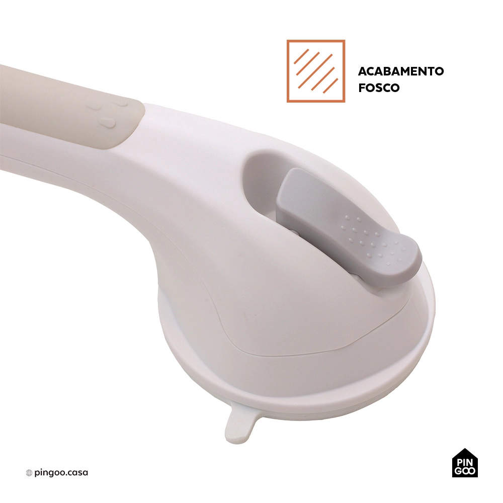 Barra de Apoio e Segurança com Ventosa 30 cm Jaru Pingoo.casa - Branco