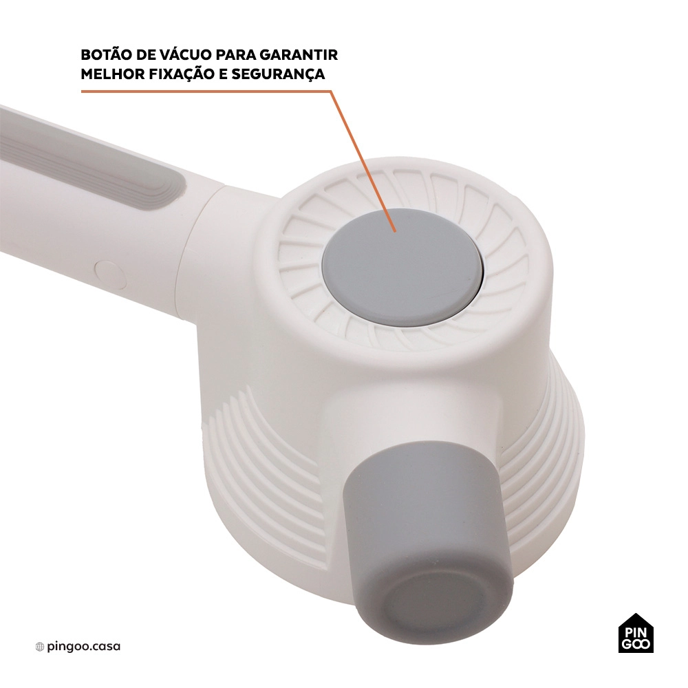 Barra de Apoio e Segurança com Ventosa 32 cm Jamari Pingoo.casa - Branco