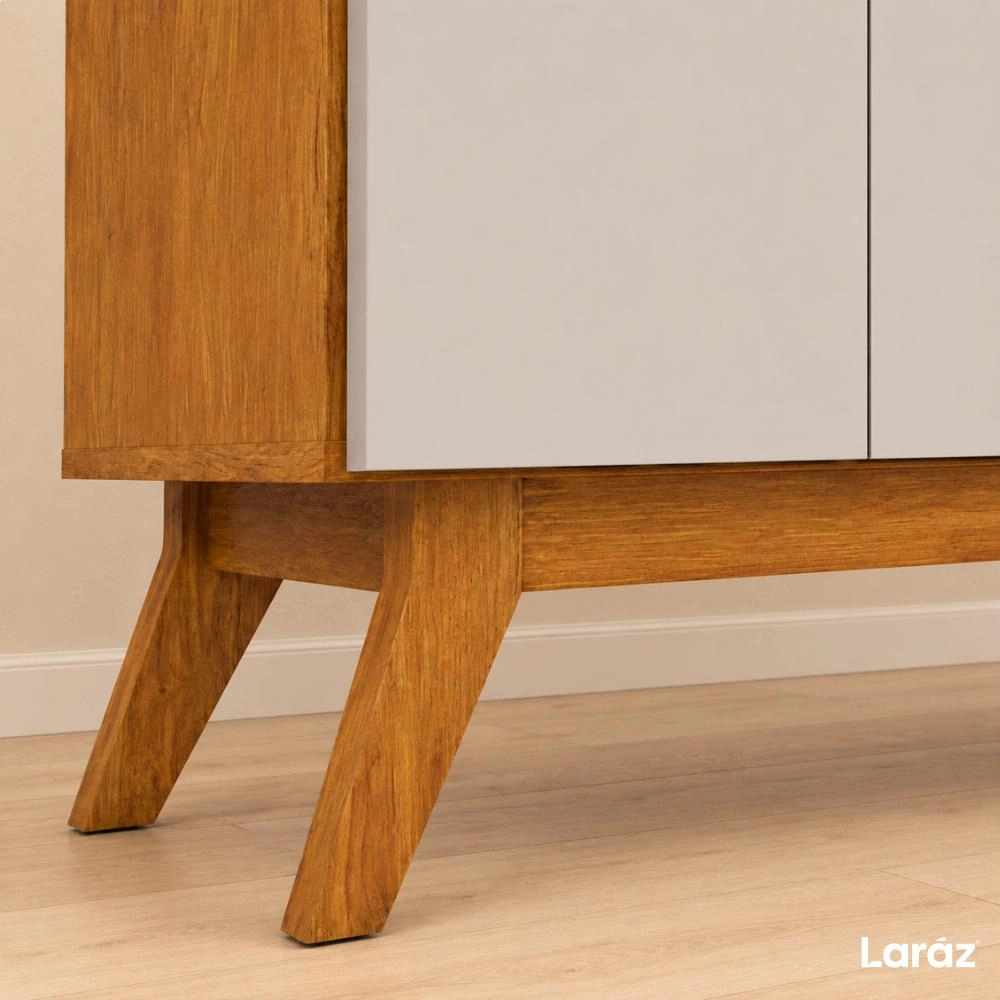 Buffet Aparador Nantes Laráz 4 Portas Off White para Sala de Jantar e Estar Buffet Aparador Nantes Laráz 4 Portas Off White para Sala de Jantar e Estar