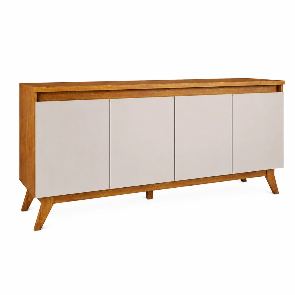 Buffet Aparador Nantes Laráz 4 Portas Off White para Sala de Jantar e Estar Buffet Aparador Nantes Laráz 4 Portas Off White para Sala de Jantar e Estar