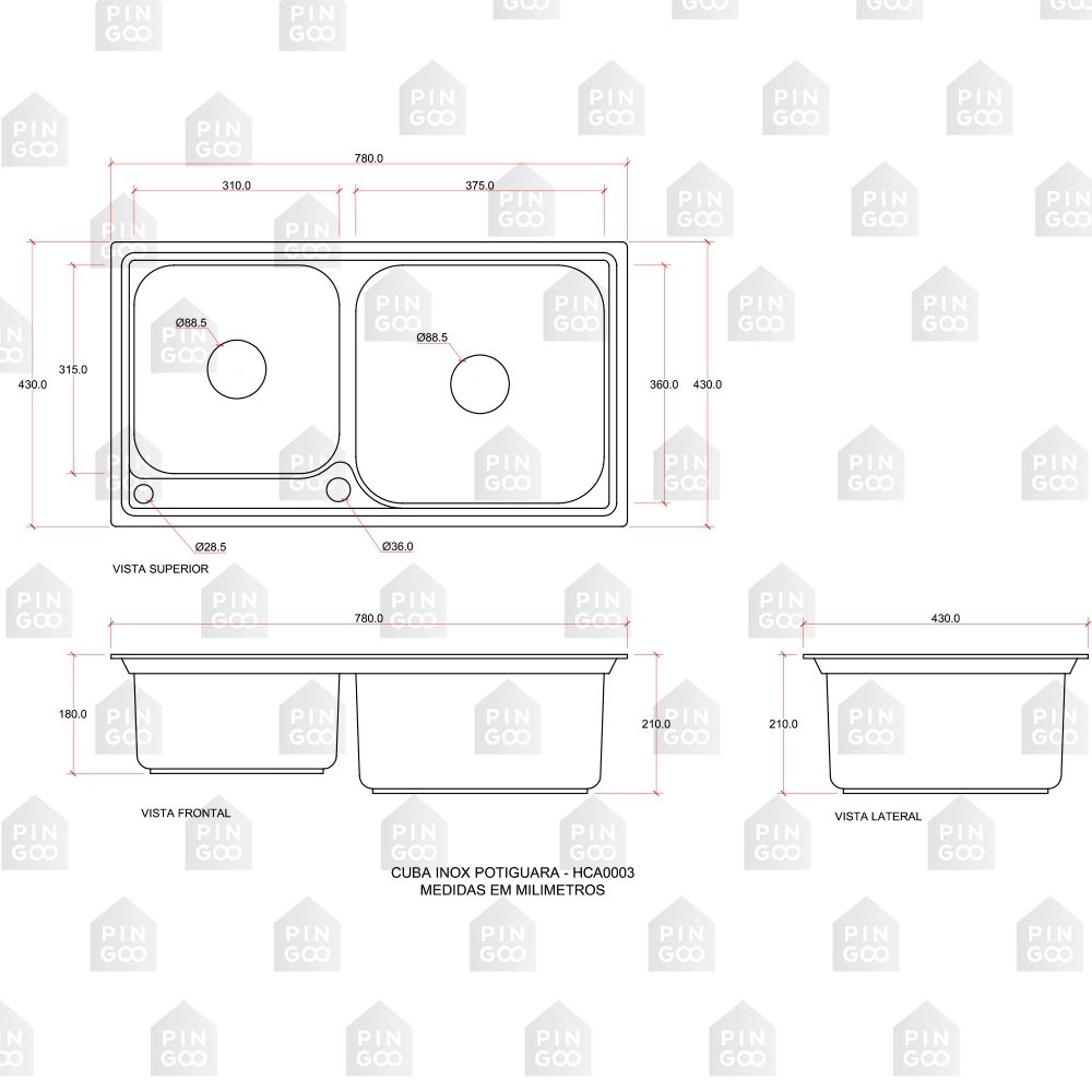Kit Cuba Dupla Gourmet para Cozinha e Acessórios Aço Inox 78x43cm Tábua de Corte e Torneira Misturador Monocomando Munim