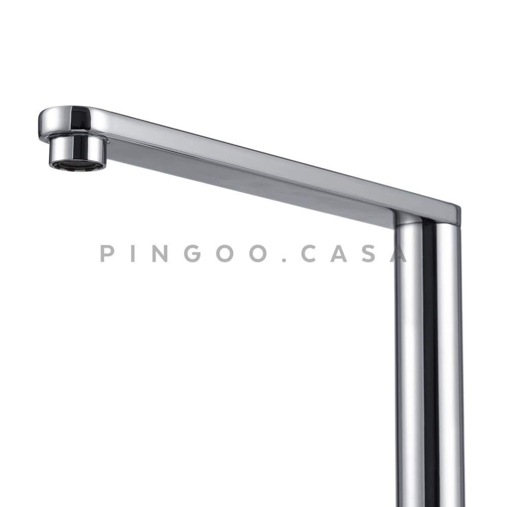 Torneira Para Cozinha Gourmet Misturador Monocomando Aço Inox 304 Miranda Pingoo.casa - Prata Cromado