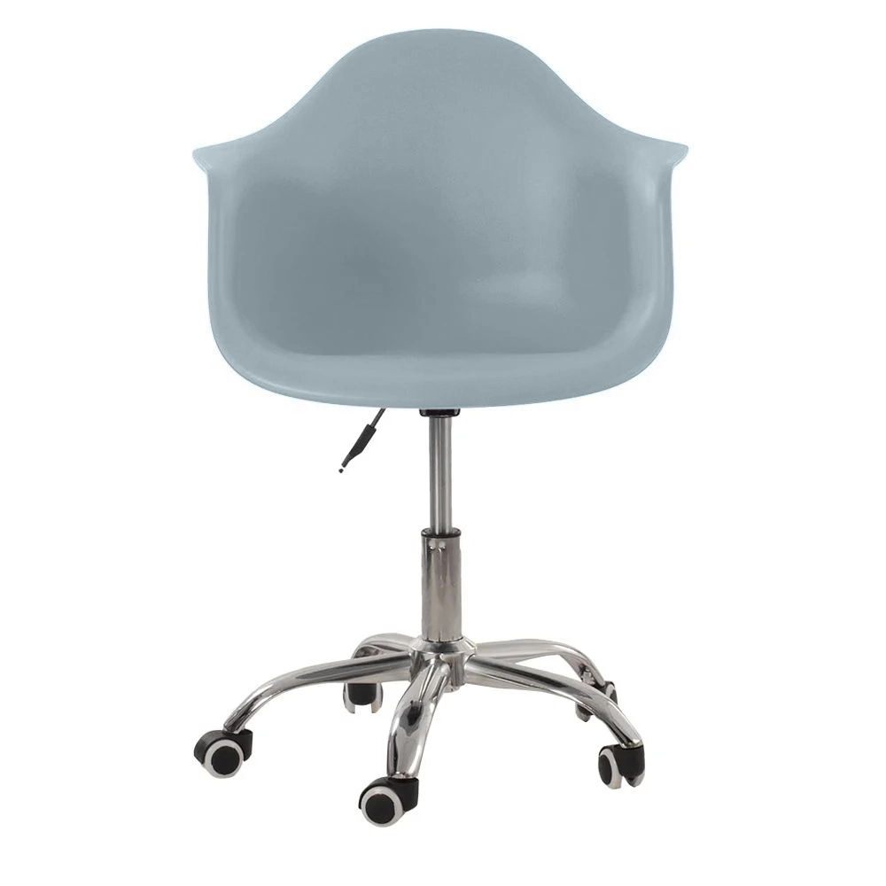 Cadeira com rodízios Eames Office com apoio de braços Cinza claro Cadeira com rodízios Eames Office com apoio de braços Cinza claro