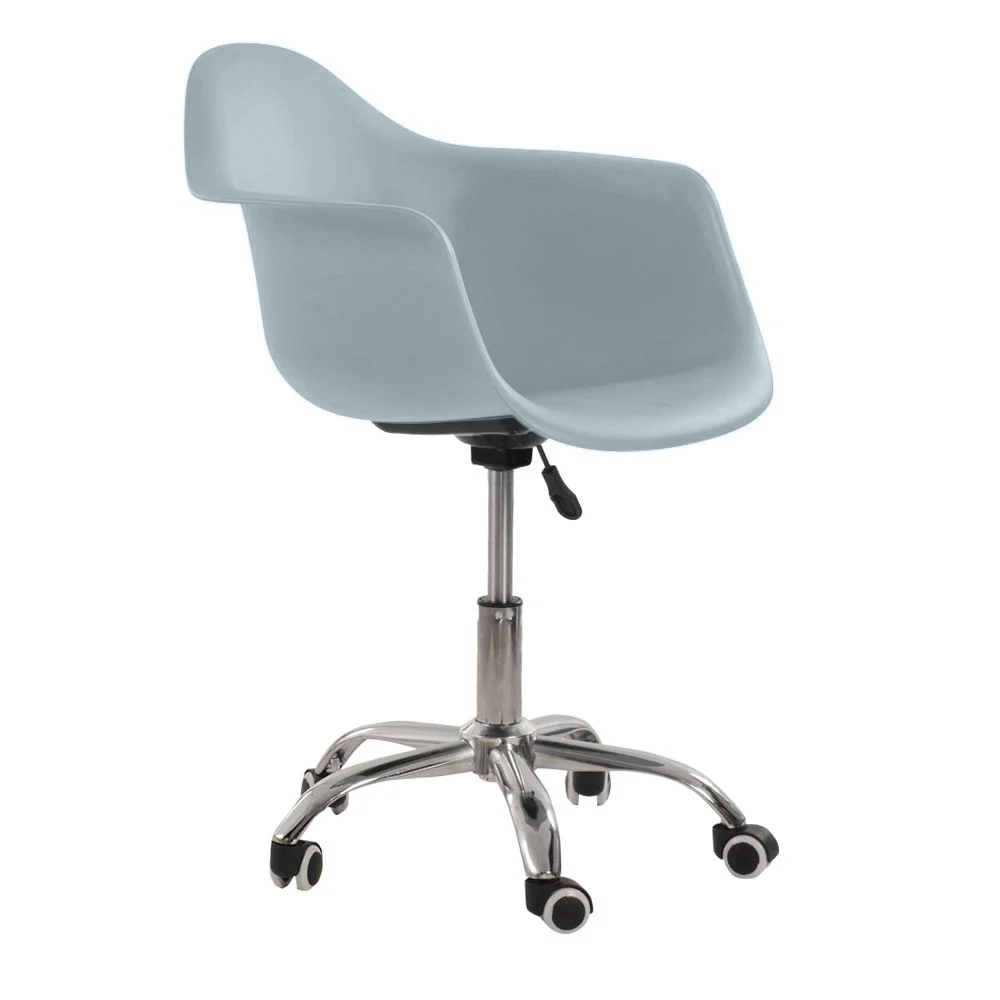 Cadeira com rodízios Eames Office com apoio de braços Cinza claro Cadeira com rodízios Eames Office com apoio de braços Cinza claro