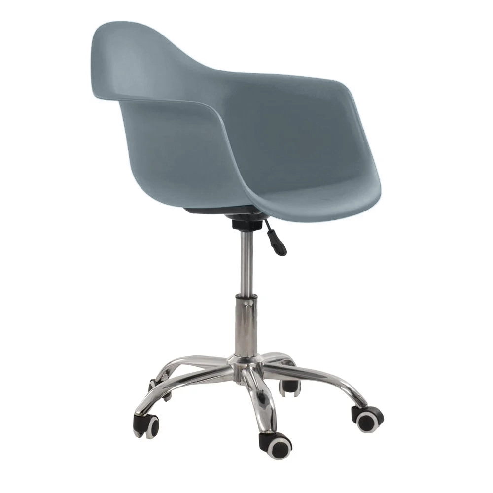 Cadeira com rodízios Eames Office com apoio de braços Cinza escuro Cadeira com rodízios Eames Office com apoio de braços Cinza escuro