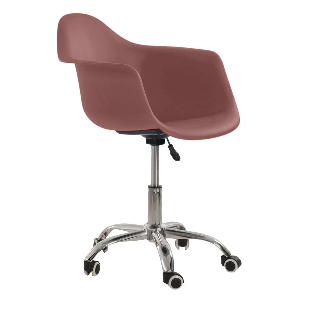 Cadeira com rodízios Eames Office com apoio de braços Marrom Cadeira com rodízios Eames Office com apoio de braços Marrom