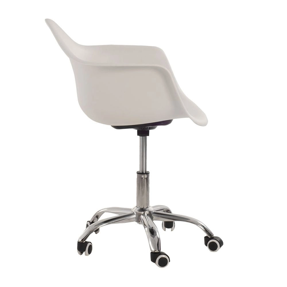 Cadeira com rodízios Eames Office escritório com apoio de braços - Branco Cadeira com rodízios Eames Office escritório com apoio de braços - Branco