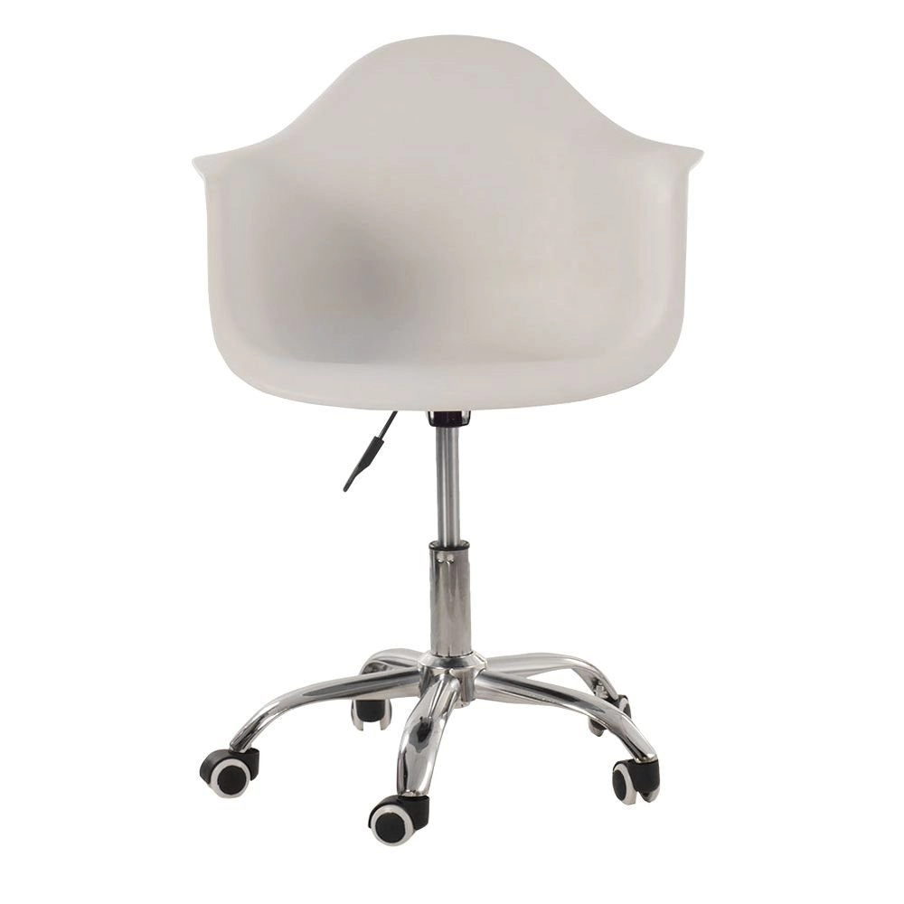 Cadeira com rodízios Eames Office escritório com apoio de braços - Branco Cadeira com rodízios Eames Office escritório com apoio de braços - Branco