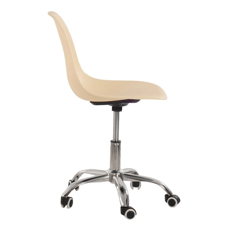 Cadeira com rodízios Eames Office escritório - Creme Cadeira com rodízios Eames Office escritório - Creme