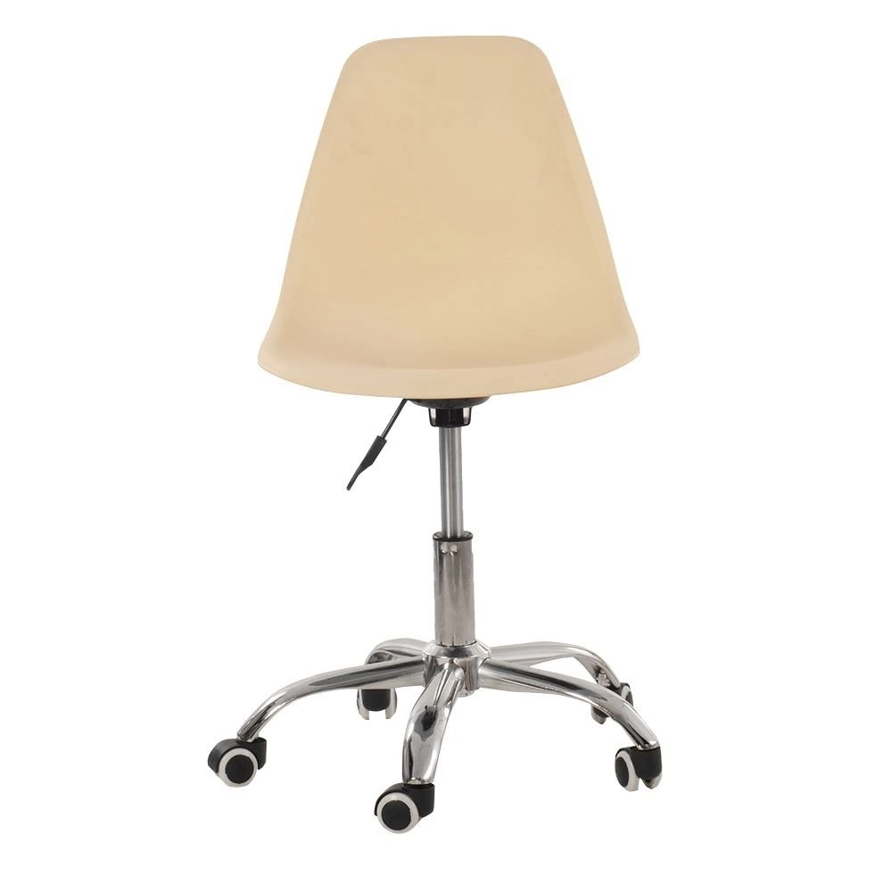 Cadeira com rodízios Eames Office escritório - Creme Cadeira com rodízios Eames Office escritório - Creme