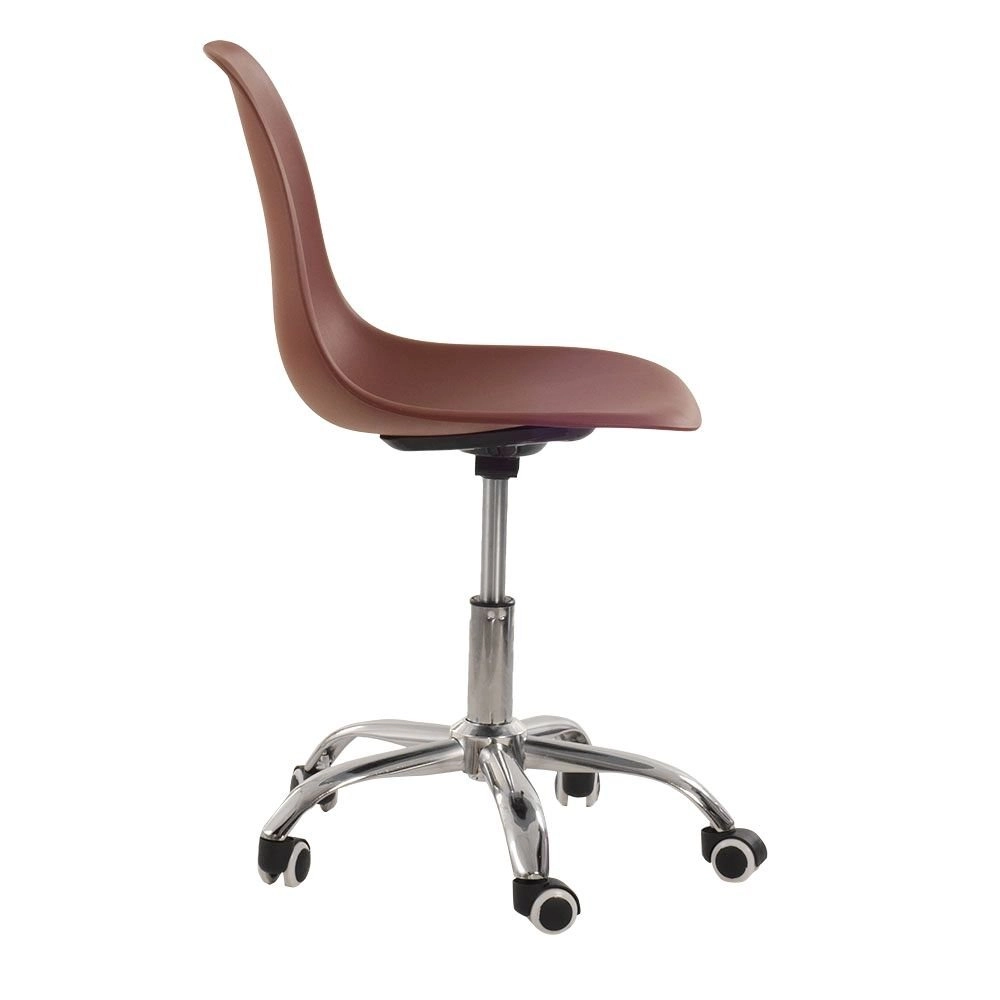 Cadeira com rodízios Eames Office escritório - Marrom Cadeira com rodízios Eames Office escritório - Marrom