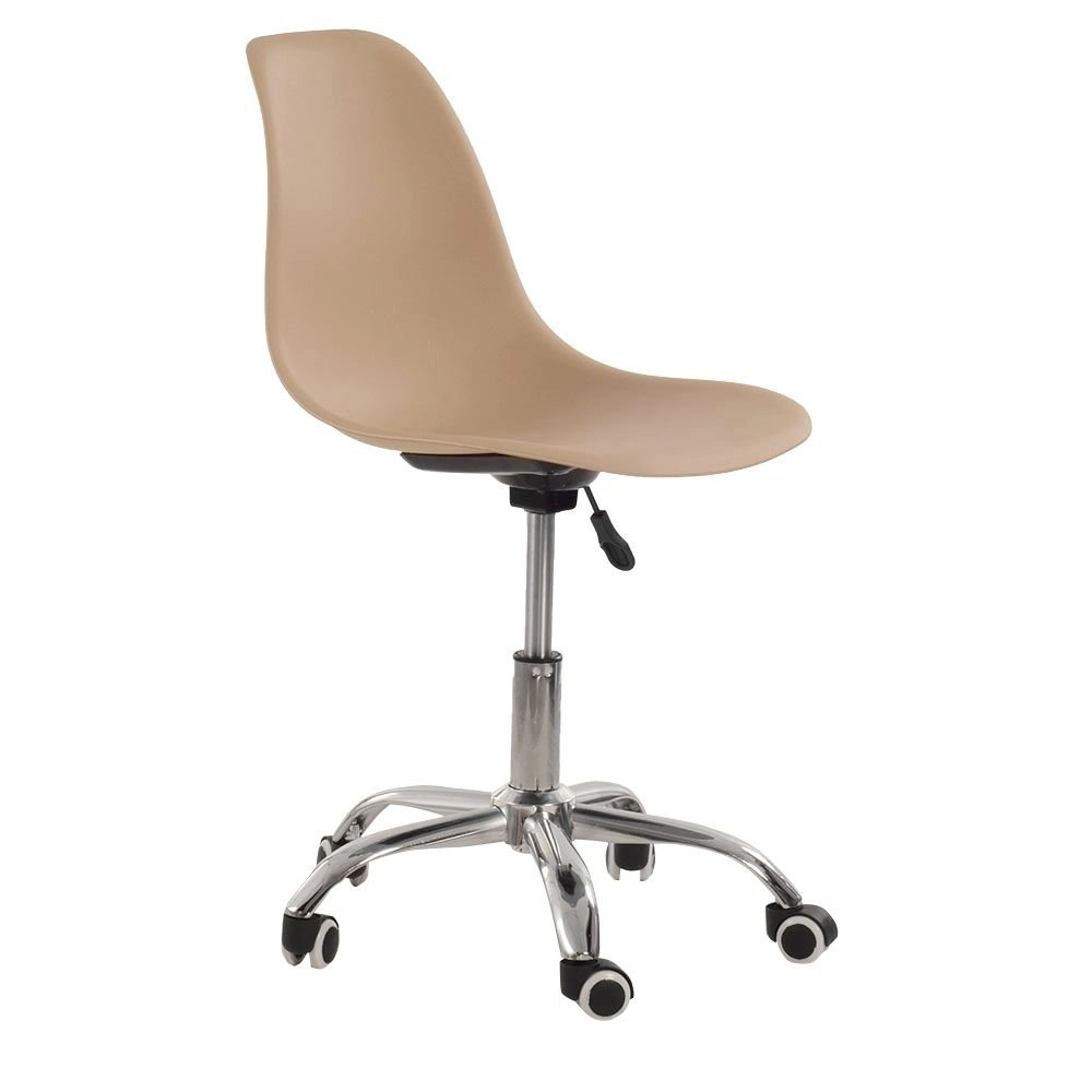 Cadeira com rodízios Eames Office escritório - Nude Cadeira com rodízios Eames Office escritório - Nude
