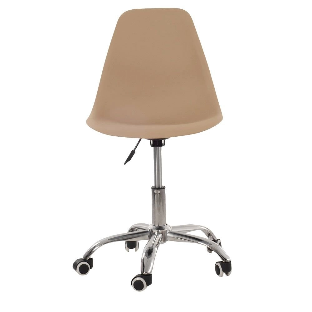 Cadeira com rodízios Eames Office escritório - Nude Cadeira com rodízios Eames Office escritório - Nude