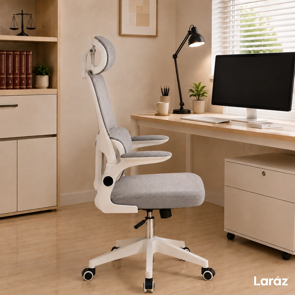 Cadeira de Escritório Presidente Genebra Mesh Ergonômica - Branco