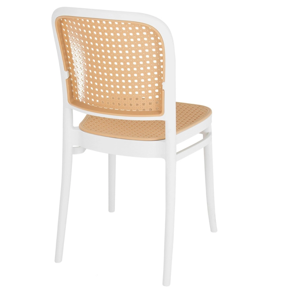 Cadeira de jantar Amis Lola com design moderno e assento confortável - Branco