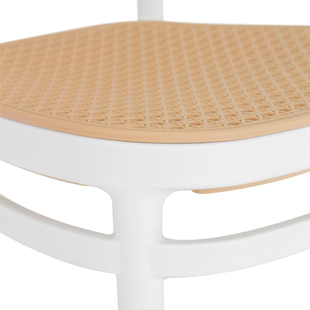 Cadeira de jantar Amis Lola com design moderno e assento confortável - Branco