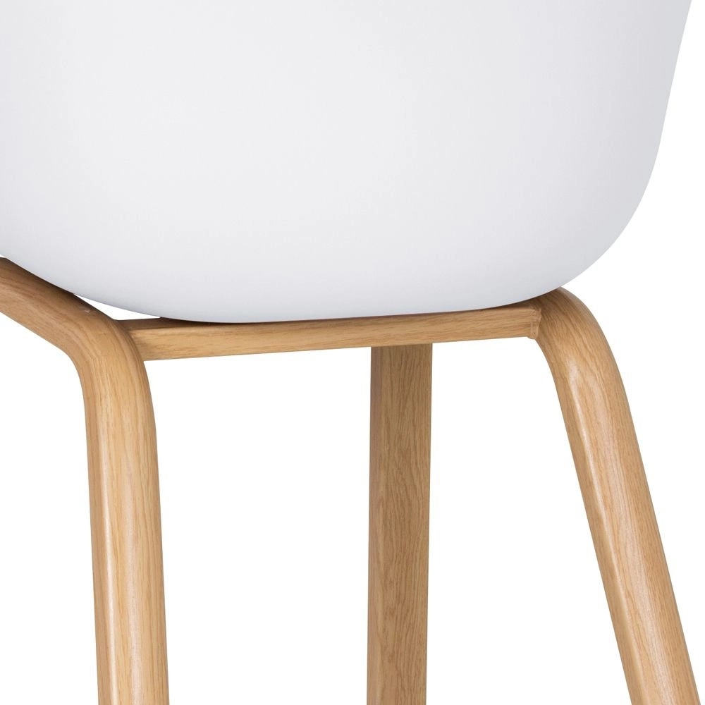 Cadeira de jantar Cassia com design moderno e assento confortável – Branco Cadeira de jantar Cassia com design moderno e assento confortável – Branco