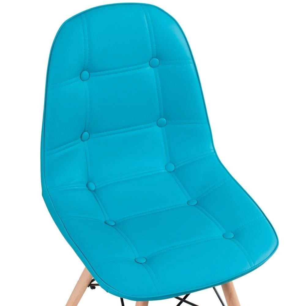 Cadeira de jantar Charles Eames Eiffel Botonê Estofada - Tiffany